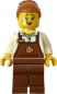 Preview: LEGO City Barista mit brauner Schürze und Dutt
