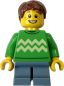 Preview: LEGO City Junge mit grünem Pullover und Sommersprossen