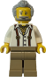 Preview: LEGO City Opa Minifigur mit Hosenträgern und grauen Haaren