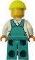 Preview: LEGO Bauarbeiter Rückseite – Baustellen Figur für City Szenen