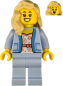 Preview: LEGO Frau Minifigur mit Blumenbluse und blonden Haaren