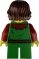 Preview: LEGO Minifigur Junge mit braunen Haaren im Mittelalter Outfit Rückseite