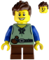 Preview: LEGO Minifigur Junge mit mittelalterlicher Tunika vorne