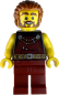 Preview: LEGO Minifigur mittelalterlicher Schmied mit Bart vorne