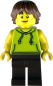 Preview: Alternativtext Bild 1 Junge LEGO Minifigur mit grünem Hoodie und braunen Haaren Vorderseite