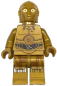 Preview: LEGO Star Wars C-3PO sw0700 Vorderseite goldener Droide
