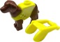 Preview: LEGO Hund mit gelbem Geschirr Rückseite