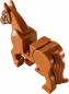 Preview: LEGO® Pferd in Dark Orange mit schwarzem Zaumzeug, Mähne und Schweif – Ansicht von hinten