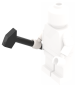 Preview: LEGO Hammer schwarz in Minifiguren-Hand