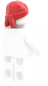 Preview: LEGO Kopftuch rot für Minifiguren Rückansicht