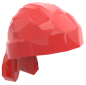 Preview: LEGO Kopftuch rot mit gebundenem Knoten
