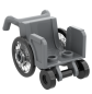 Preview: LEGO Rollstuhl grau Vorderansicht