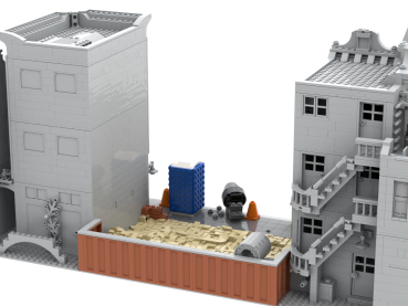 Baustelle mit oder ohne Raupenbagger (Modular Building)