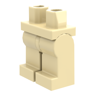 LEGO® Beine / Hose in Tan für Minifiguren Schrägansicht