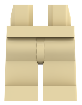 Preview: LEGO® Beine / Hose in Tan für Minifiguren Vorderseite