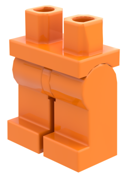 LEGO® Beine / Hose in Orange für Minifiguren Schrägansicht