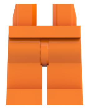 Preview: LEGO® Beine / Hose in Orange für Minifiguren Vorderseite