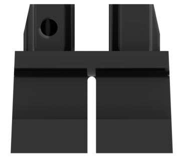 Preview: LEGO® kurze Beine in Schwarz für Minifiguren Vorderseite