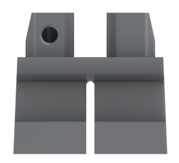Preview: LEGO® kurze Beine in Dark Bluish Grayfür Minifiguren Vorderseite