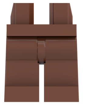 Preview: LEGO® Beine / Hose in Reddish Brown für Minifiguren Schrägansicht