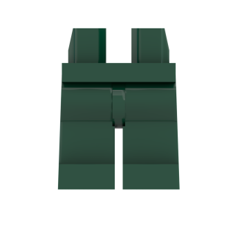 Preview: LEGO® Beine / Hose in Dunkelgrün / Dark Green für Minifiguren Vorderseite