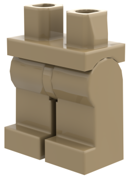 LEGO® Beine / Hose in Dark Tan für Minifiguren Schrägansicht