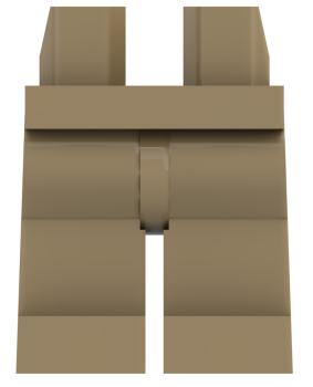 Preview: LEGO® Beine / Hose in Dark Tan für Minifiguren Vorderseite