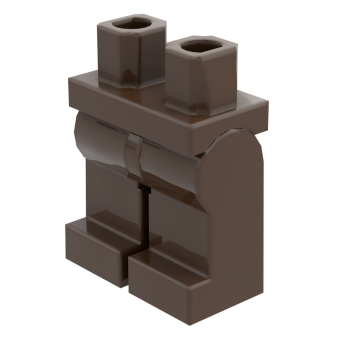 LEGO® Beine / Hose in Dark Brown für Minifiguren Schrägansicht