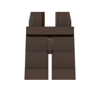 Preview: LEGO® Beine / Hose in Dark Brown für Minifiguren Vorderseite