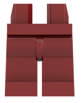 Preview: LEGO® Beine / Hose in Dunkelrot / Dark Red für Minifiguren Vorderseite