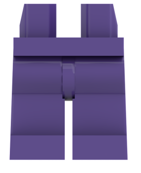 Preview: LEGO® Beine / Hose in Dark Purple für Minifiguren Vorderseite
