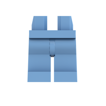 Preview: LEGO® Beine / Hose in Medium Blue für Minifiguren Vorderseite