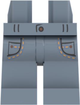 Preview: LEGO® Minifiguren Beine mit Gürtelschlaufen und Taschen in Sand Blue