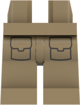 Preview: LEGO® Minifiguren Beine Cargo Hose in Dark Tan
