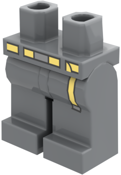 LEGO® Minifiguren Beine in Dark Bluish Gray mit hellgelbem Gürtel ISO