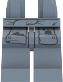 Preview: LEGO® Minifiguren Beine mit Taschen in Sand Blue