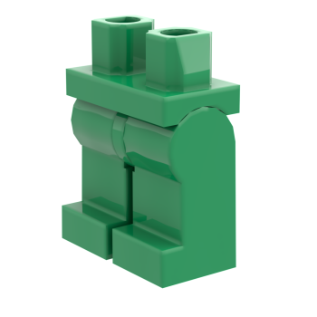 LEGO® Beine / Hose in Grün für Minifiguren Schrägansicht