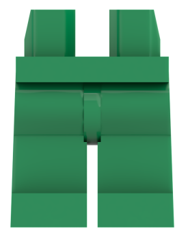Preview: LEGO® Beine / Hose in Grün für Minifiguren Vorderseite