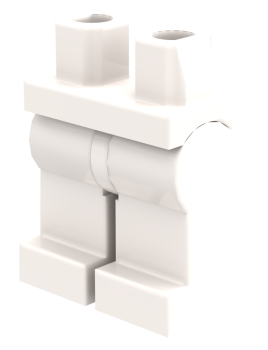 LEGO® Beine / Hose in Weiß für Minifiguren Schrägansicht