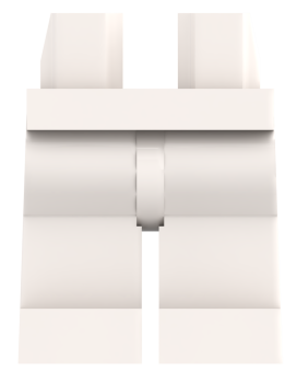 Preview: LEGO® Beine / Hose in Weiß für Minifiguren Vorderseite