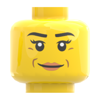 LEGO® Kopf Doppelgesicht mit fröhlich lachendem Gesicht