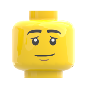 LEGO® Kopf Doppelgesicht freundlich entspannt lächelnd