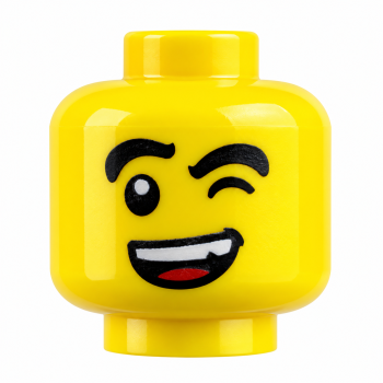 Bild 2: LEGO® Minifiguren-Kopf mit geschlossenen Augen und schlafendem Gesicht
