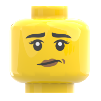 Preview: LEGO® Kopf Doppelgesicht weiblich selbstbewusst grinsend