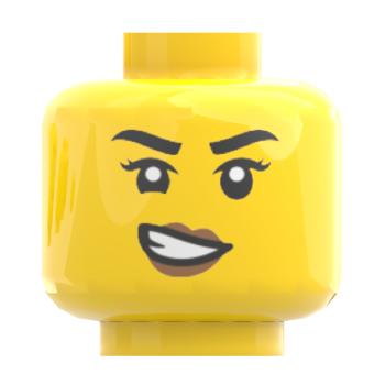 LEGO® Kopf Doppelgesicht weiblich selbstbewusst grinsend