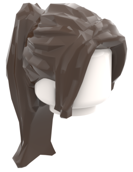 LEGO® Langhaar-Frisur mit Pferdeschwanz in Dark Brown