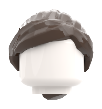 Preview: LEGO® Pferdeschwanz-Frisur in Dark Brown Vorderseite