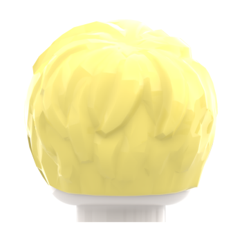 Preview: LEGO® strukturierte Kurzhaar-Frisur in Bright Light Yellow Rückseite