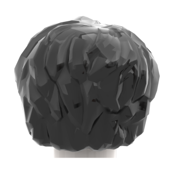 Preview: LEGO® voluminöse Kurzhaar-Frisur in Black Rückseite