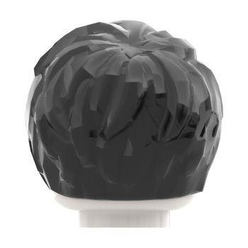 Preview: LEGO® strukturierte Kurzhaar-Frisur in Schwarz Rückseite